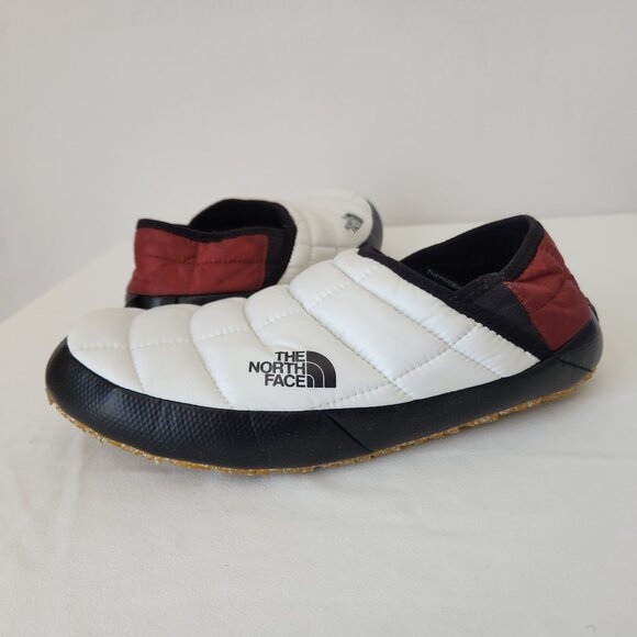 North face White Black Red Quilted Slip-On Mules main image 4